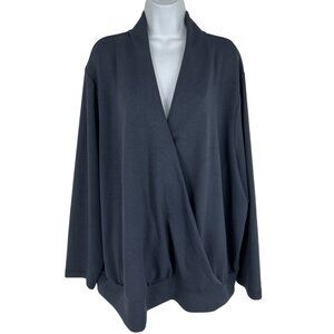 J. Jill Wrap Front Long Sleeve Shirt Super Soft Size 4X